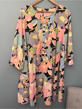 Who What Wear Floral Popover Dress
